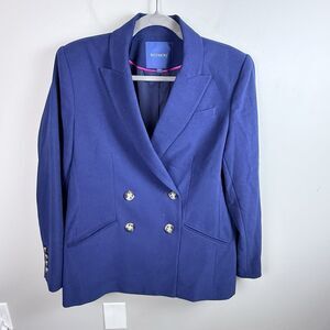 Biltmore Women's Double Breasted Blue Blazer Jacket Sz 6 Wool Military Preppy